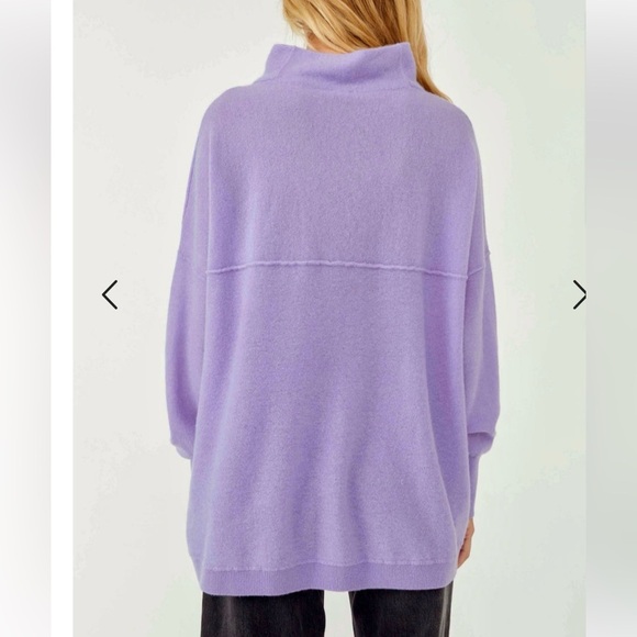 Free People Purple Pure Cashmere Ottoman Tunic - Picture 2 of 14